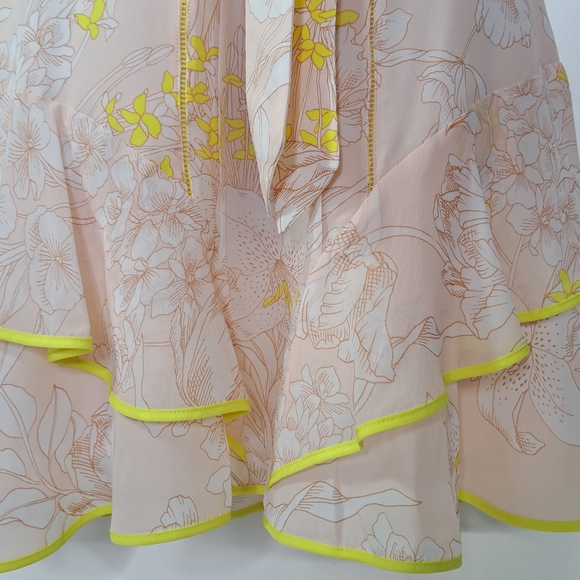 Reiss Carlotta Short Flutter Sleeve Dress in Blush Size US 4 - Picture 7 of 16